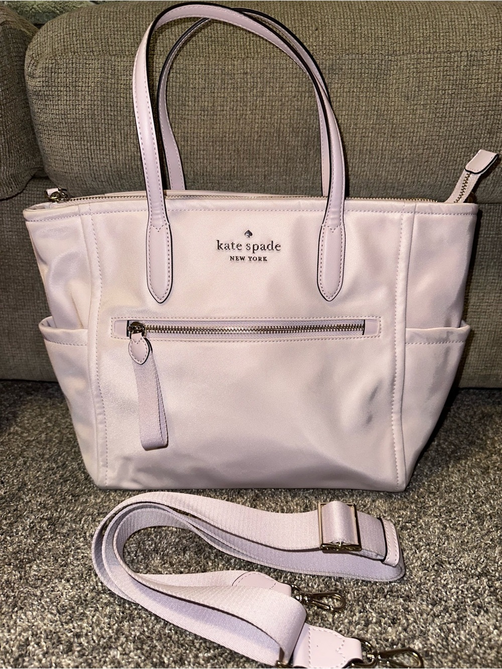 kate spade Chelsea Lavender Tote Bag with Crossbody Strap